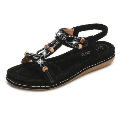 Casual Shoes Bead Slip On Sandalias Sexy Flip-Flop Ladies Shoes-BS00800-Veeddydropshipping