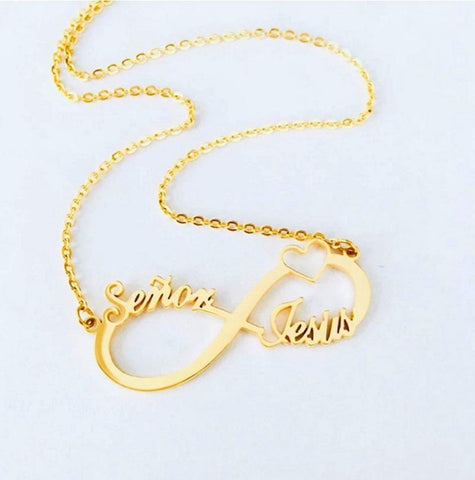 Stainless Steel Custom Name Necklaces With Heart Simple -JW01236-Veeddydropshipping