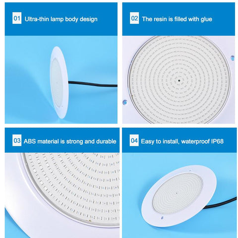 Ultra-Thin LED Underwater Pool Lights RGB DC12V/24V Phone Tuya-TI00951-Veeddydropshipping