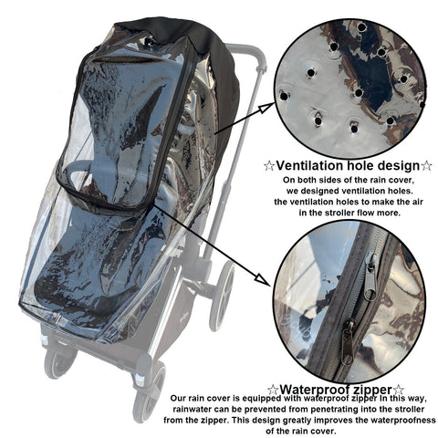 Stroller Rain Cover Compatible With Cybex Priam &amp; Mios &amp; Balios Stroller-TB00403-Veeddydropshipping