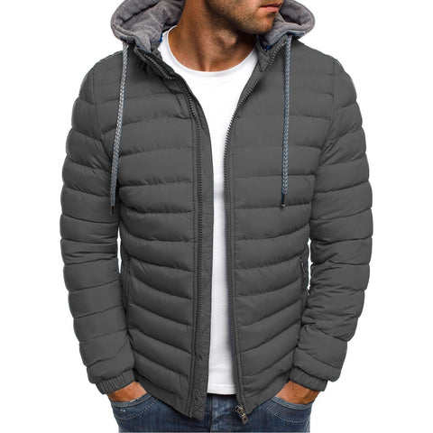 Thin Warm Snow Coats Male Hooded Windbreaker-MF01193-Veeddydropshipping