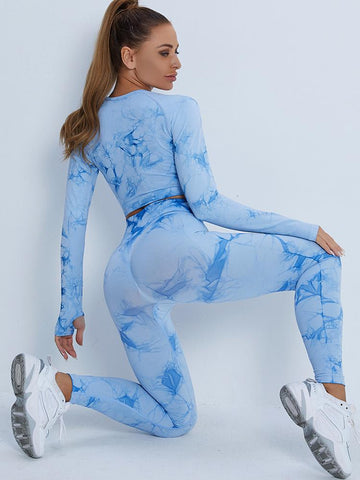 Print Stretchy Leggins Women Casual Sprotswear Slim Tracksuit Jogger Sportswear -OS00719-Veeddydropshipping