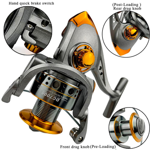 High Quality 13BB Saltwater Spinng Fishing Reel Carp Max Drag 10kg Reel Fishing 5.2:1 High -OS00412-Veeddydropshipping
