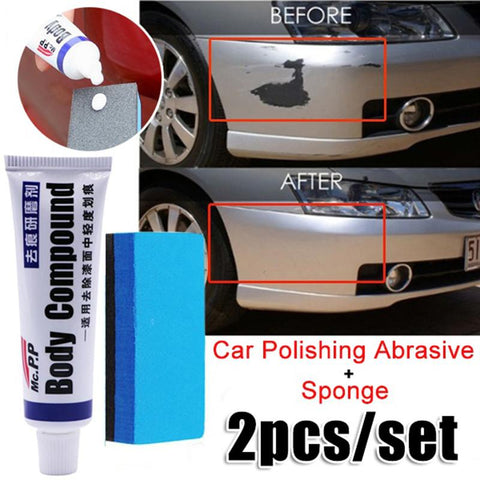 2pcs/set Car Scratch Remover Car Polishing Paste with Sponge, Car-AM00390-Veeddydropshipping