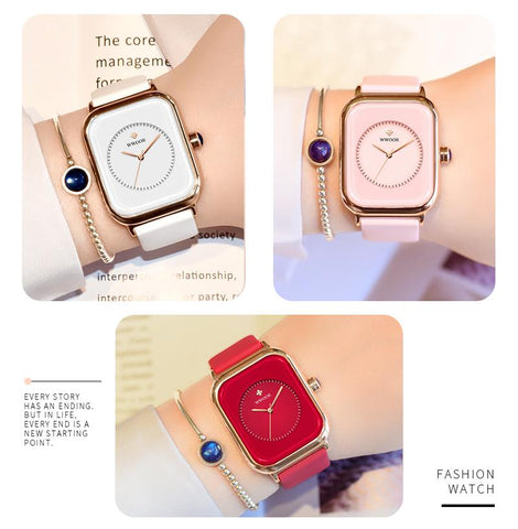 Luxury Fashion Square Quartz Wristwatch Waterproof -JW00952-Veeddydropshipping