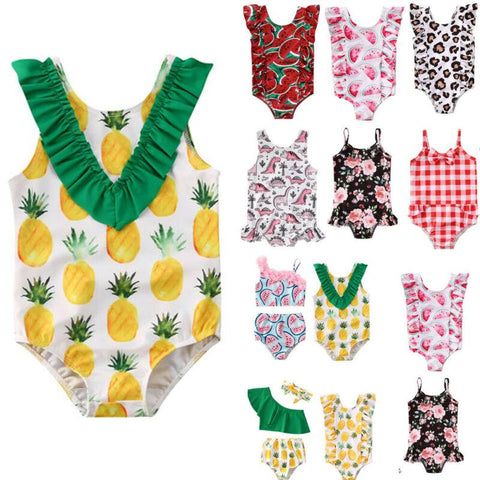Summer Swimsuit for Little Girls Toddler Baby Girls  Bikini Suit Fruits Print -OS00029-Veeddydropshipping