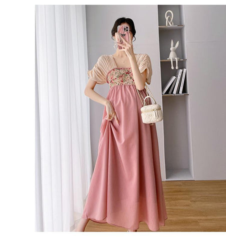 Maternity Chiffon Hanfu Dresses Summer Clothes for Pregnant Women-TB00584-Veeddydropshipping