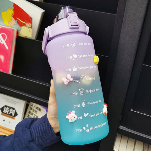 Motivational Drinking Bottle Sports Water Bottle-HA01267-Veeddydropshipping
