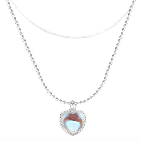 Love Pendant Necklace Geometric Simple Clavicle Chain Jewelry-JW01227-Veeddydropshipping