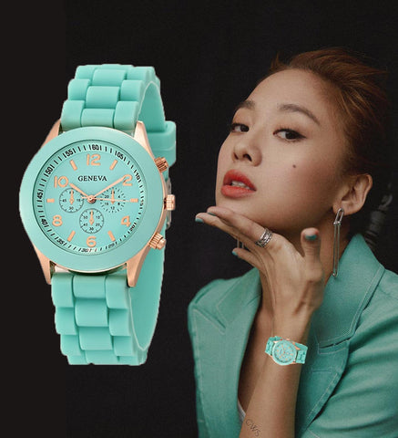 Fashion Luxury Brand Silicone Quartz Wrist Watch For Female -JW01017-Veeddydropshipping
