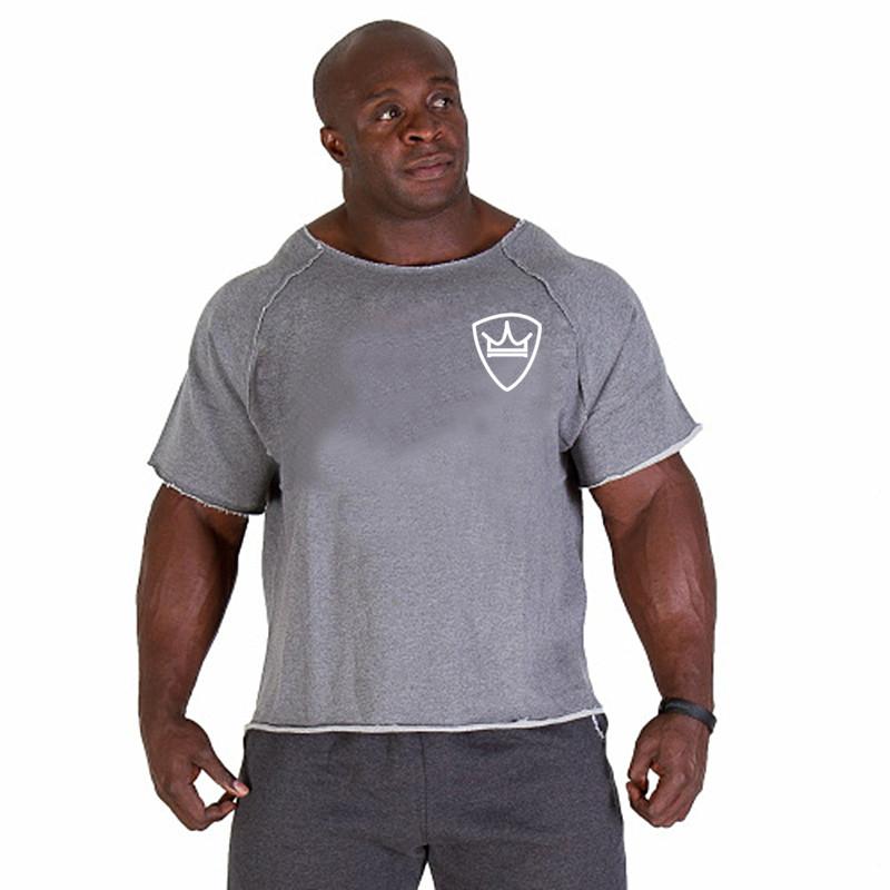 Fashion brand cotton T-shirt top for men's gym fitness shirt for men-Veeddydropshipping