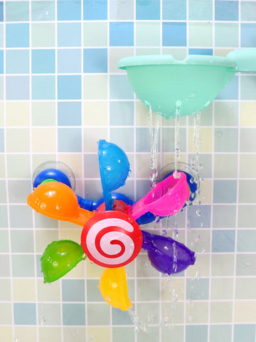 Baby Bath Toys Colorful Waterwheel Bathing Sucker Bathtub Water Spray-TB00493-Veeddydropshipping