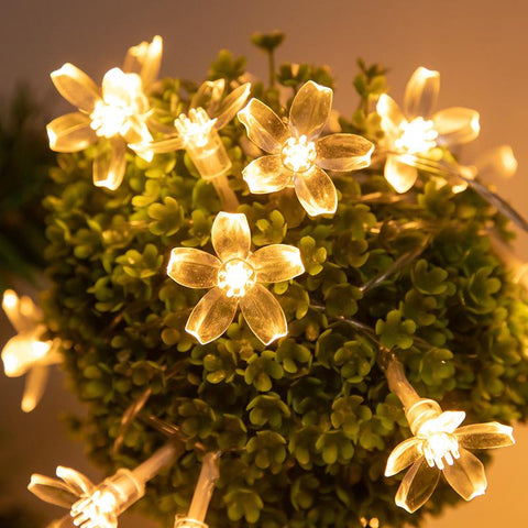 10/40/60 Lights LED String Fairy Lights Crystal Cherry Blossom Flower-TI00950-Veeddydropshipping