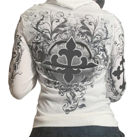 Women Aesthetic Graphic Print Long Sleeve Coat-Veeddydropshipping