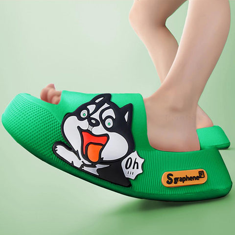 Dog Sticker Thick Sole Soft House Shoes Platform Funny-BS01282-Veeddydropshipping