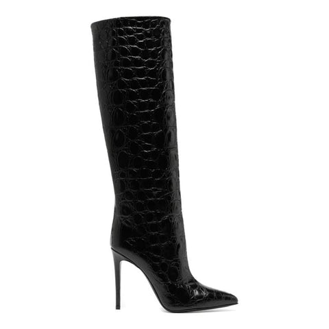 Thin High Heel Long Tube Women&#39;s Boots Stone-BS01054-Veeddydropshipping