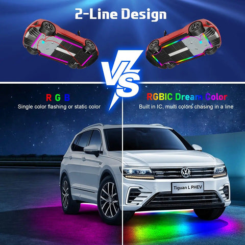 RGB Car Underglow Strip Light Flexible LED Underbody Ambient Lights-AM00079-Veeddydropshipping