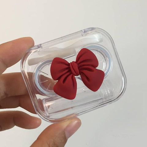 Contact Lenses Case Portable Bow Transparent Tweezers-BH00858-Veeddydropshipping
