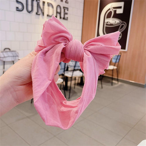 3Pcs/Set Solid Colors Baby Bow Headband For Newborn Kids Nylon-TB00450-Veeddydropshipping