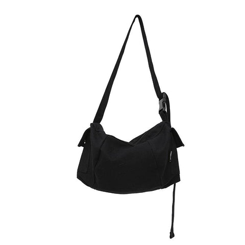 Nylon Shoulder Bag for Men and Women Lightweight Solid Color-BS00385-Veeddydropshipping