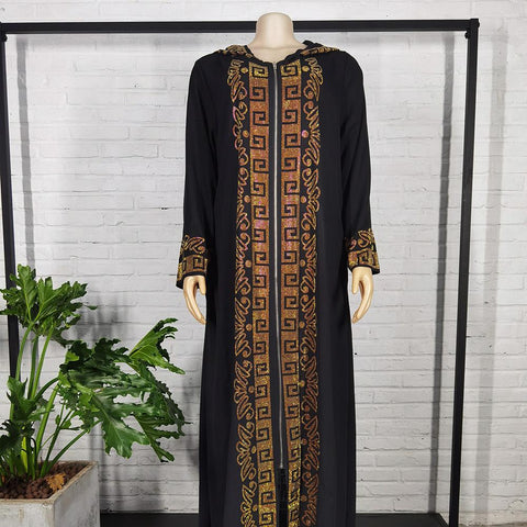 African Long Sleeve Free Size Dress-WF01675-Veeddydropshipping