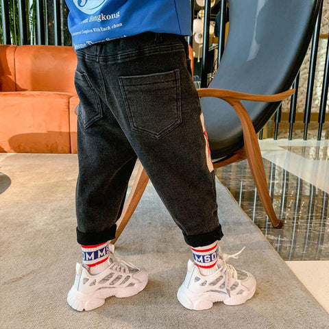2021 toddler Boys Casual Jeans Trousers Autumn Denim Pants Kids-TB01285-Veeddydropshipping