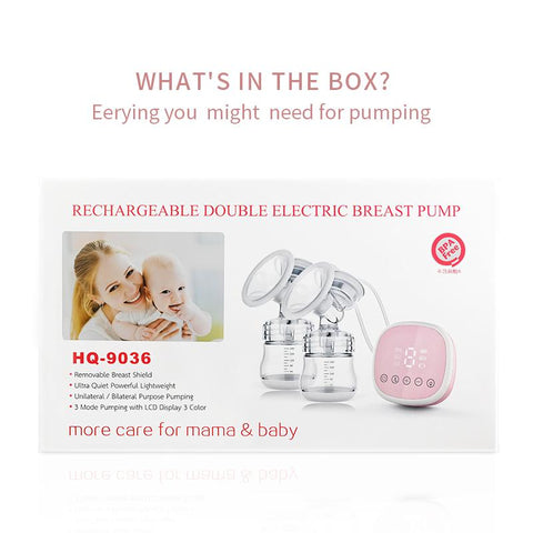 Double Electric Breast Milk Extractor Usb Recharge Breastfeeding Baby Bottle-TB00676-Veeddydropshipping