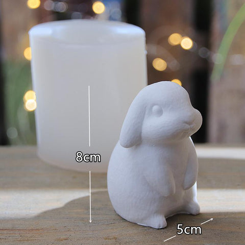 Rabbit Shaped Silicone Candle Mold 3d-HA00371-Veeddydropshipping