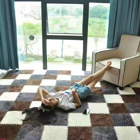 Thickened DIY Floor Mat Splicing Plush Carpet-HA00486-Veeddydropshipping