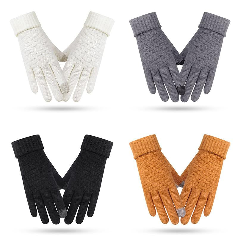 Winter Touch Screen Gloves Women Men Warm Stretch Knit Mittens Imitation -OS01102-Veeddydropshipping