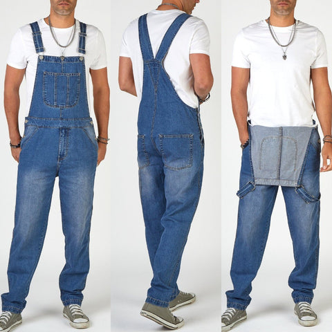 Pants Washed Full Length Jeans Jumpsuits Hip Hop Straight-MF00468-Veeddydropshipping