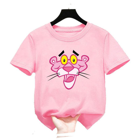 Children pink panther Girls Clothes Boys Cartoon T-Shirt-TB00974-Veeddydropshipping