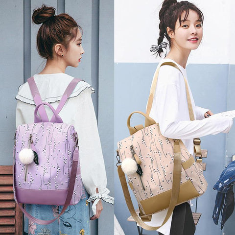 College Student SchoolBag Fashion Women Backpacks Ladies School Backpack Casual-BS00019-Veeddydropshipping