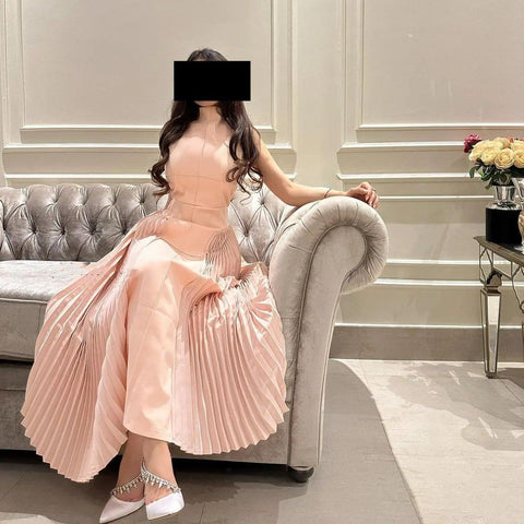 Women Crew Neck Sleeveless Cocktail Prom Dress-WF01551-Veeddydropshipping