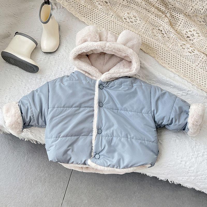 Winter Children Warm Coat Plus Velvet Down Cotton Jacket-Veeddydropshipping