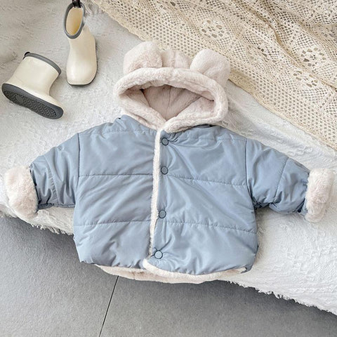 Winter Children Warm Coat Plus Velvet Down Cotton Jacket-Veeddydropshipping