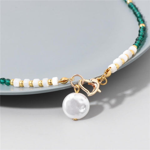 Pearl Pendant Necklace for Women Natural Stone Beaded -JW00174-Veeddydropshipping