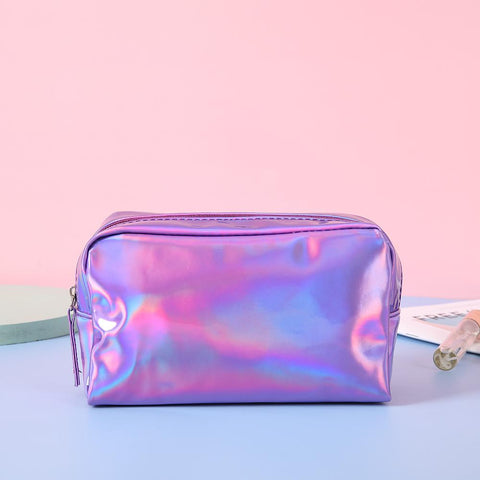 Bag Portable Square Laser Makeup Case Organizer Wash-BS00571-Veeddydropshipping