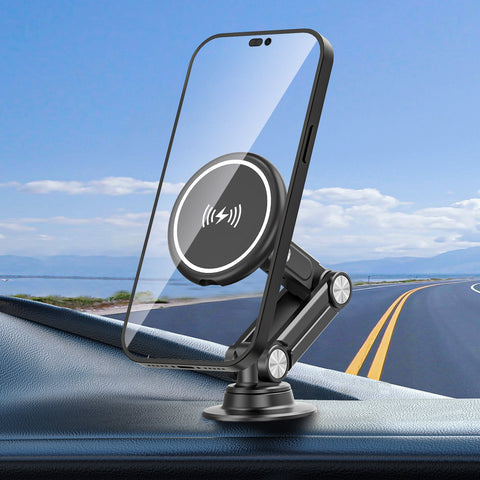 Phone Car Holder Magnetic Wireless Charging Stand Cellphone Mobile Phone Support-PA00600-Veeddydropshipping