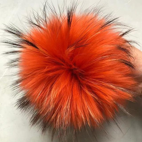 Fox Pompom Balls Fur Pompon Raccoon Pom-MF00904-Veeddydropshipping