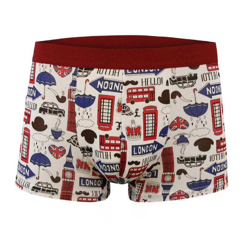 Cotton Fashion Printed Men Cartoon print Boxer Shorts-MF01413-Veeddydropshipping