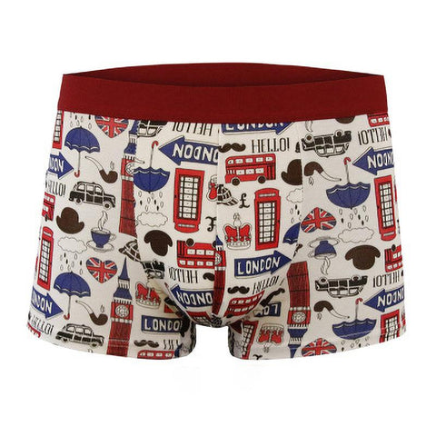 Cotton Fashion Printed Men Cartoon print Boxer Shorts-MF01413-Veeddydropshipping
