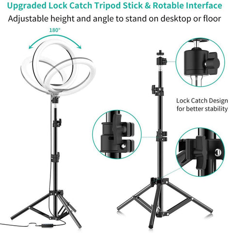 Phone Live Ring Light 10 Inch 26cm Video Light Ring Lamp With Phone Stand Tripods-PA00820-Veeddydropshipping