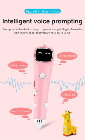 Wireless 3D Printing Pen Voice Prompt USB RechargeableCO01253-Veeddydropshipping