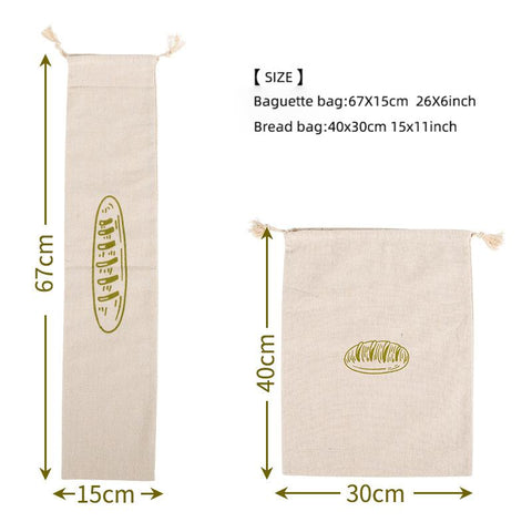 Bread Bag Reusable Large capacity Drawstring Sack-HA00911-Veeddydropshipping