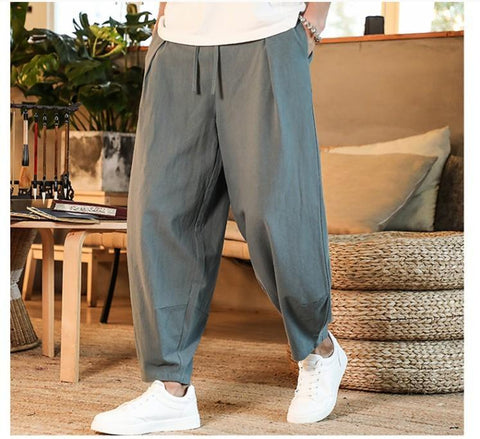 Fashion Chinese Style Linen PantsLoose Large-Veeddydropshipping
