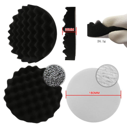 7Pcs Buffing Pad Set Thread 4/5/6/7inch Auto Car Repair Polishing pad-AM00360-Veeddydropshipping