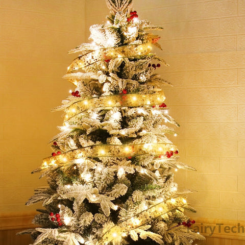 5M Christmas Ribbon Fairy Light String Garland Lights Christmas Tree Ornament-TI00934-Veeddydropshipping