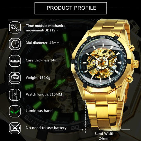Men Automatic Mechanical Man Watch -JW00680-Veeddydropshipping