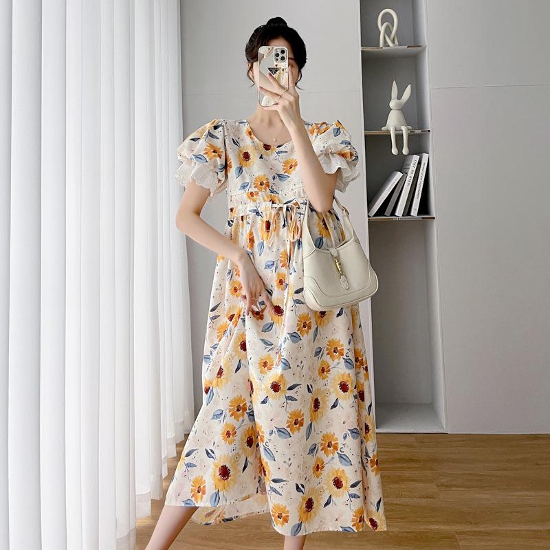 Maternity Nursing Breastfeeding Dresses Summer Clothes For Pregnant-TB00607-Veeddydropshipping